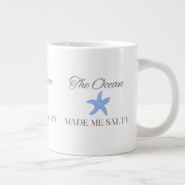 Caneca De Café Grande O Oceano Me Tornou Salgado, Presente Divertido de