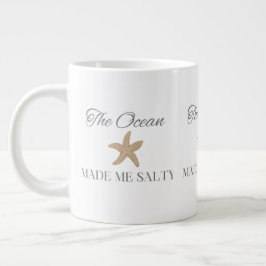 Caneca De Café Grande O Oceano Me Tornou Salgado, Presente Divertido de