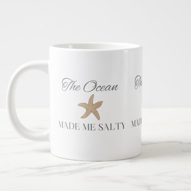 Caneca De Café Grande O Oceano Me Tornou Salgado, Presente Divertido de  (Esquerda)