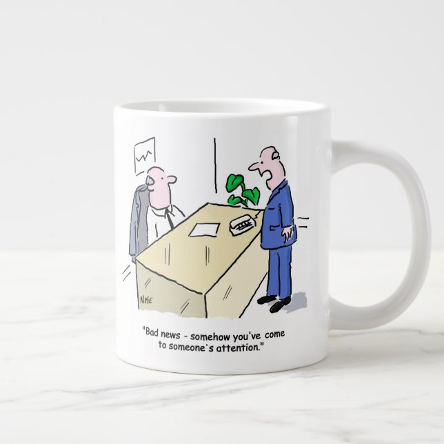 Caneca De Café Grande O Office Worker é notado por alguém (Direita)