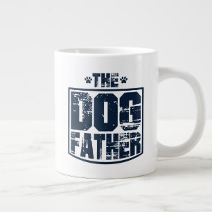 Caneca De Café Grande O Pai do Cão Vestiu Gráfico