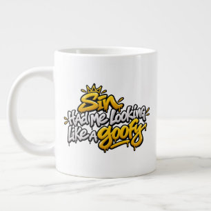 Caneca De Café Grande O pecado me fez parecer um bobo 