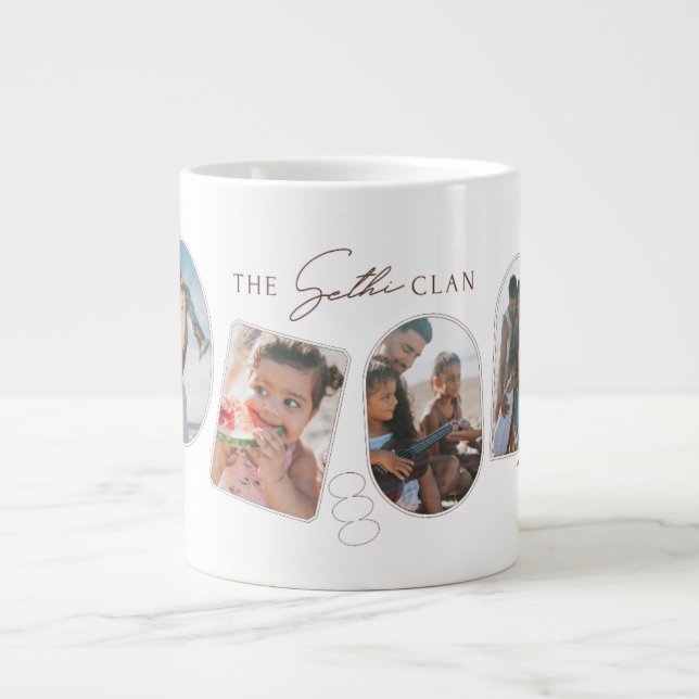Caneca De Café Grande O Presente Personalizado do Clan ___ | Colagem de  (Frente)