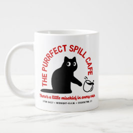 Caneca De Café Grande O Purrfect Derramar Cafe