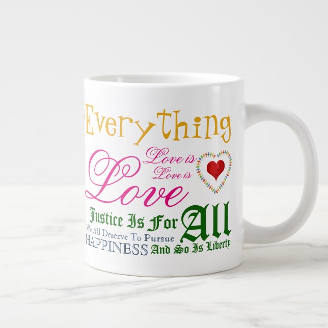 Caneca De Café Grande O Que Eu Acredito Mug (Direita)