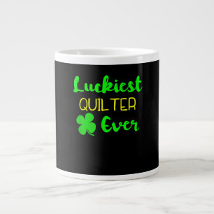 Caneca De Café Grande O Quilter Mais Sortudo Que Nunca Pecou O Dia Irlan