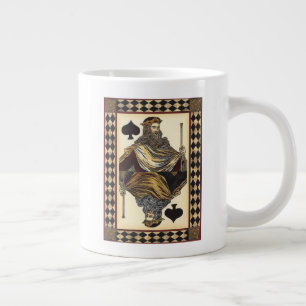 Caneca De Café Grande O Rei dos Espadas Jogando Cartão do Vision Studio