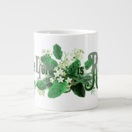 Caneca De Café Grande "O Senhor Ressuscitou" Arte de Páscoa Vintage verd