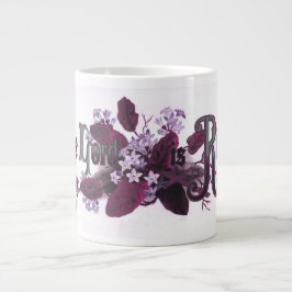 Caneca De Café Grande "O Senhor Ressuscitou" Berinjela de Arte de Páscoa