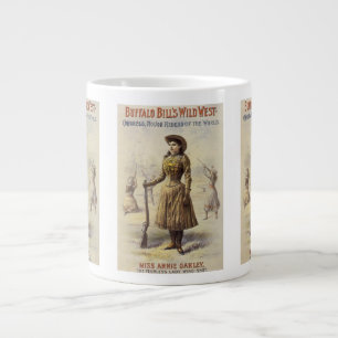 Caneca De Café Grande O Show do Oeste Selvagem de Buffalo Bill com Annie