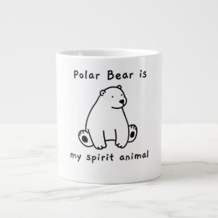 Caneca De Café Grande O Urso Polar Bonito É Meu Urso Animal Espírito.