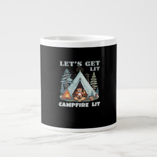 Caneca De Café Grande O vamos Se Atira. Camfire Lit. Vibe Camping Classi