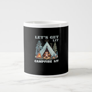 Caneca De Café Grande O vamos Se Atira. Camfire Lit. Vibe Camping Classi