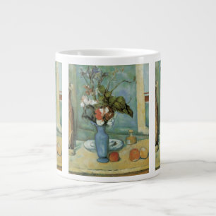 Caneca De Café Grande O Vaso Azul (Flores e Frutas) de Paul Cezanne