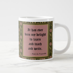 Caneca De Café Grande O Venerável Bede Pregando (P 008; Citação)