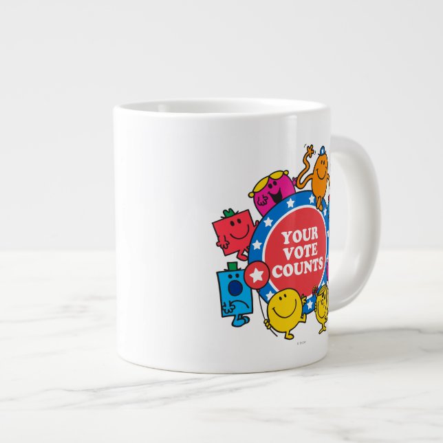 Caneca De Café Grande O Voto Conta! (Frente Esquerda)