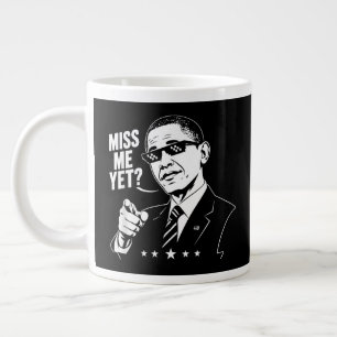 Caneca De Café Grande Obama 2028 Já Sinto Saudades Presidente 44 Engraça