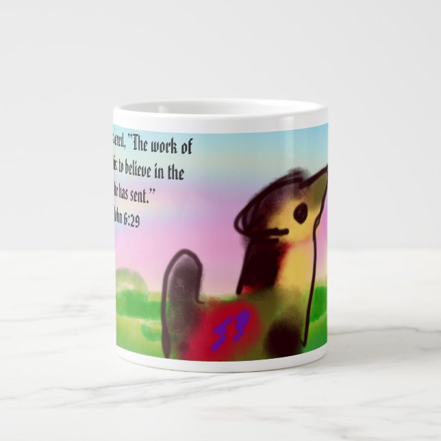 Caneca De Café Grande obra de Jesus (Frente)