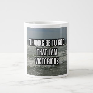 Caneca De Café Grande Obrigados São Para Deus Que Eu Sou Vitorioso