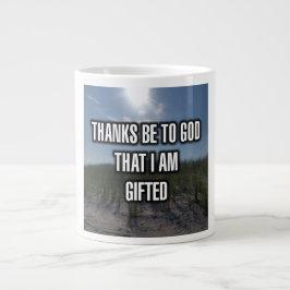 Caneca De Café Grande Obrigados São Para Deus Que Me Dão Mug.