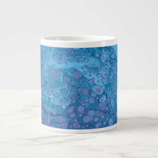 Caneca De Café Grande Ocean Breeze 3 Soft Blue Purple Abstract Drink Cup