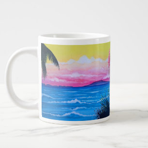Caneca De Café Grande Oceano do Pôr do Sol
