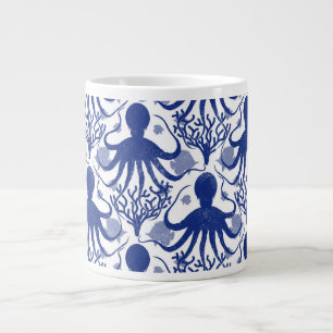 Caneca De Café Grande Octopus (fundo leve)