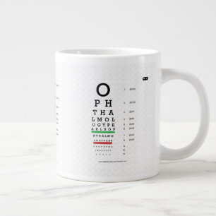 Caneca De Café Grande Oftalmologia Pérola Acuidade Visual Jumbo Mug
