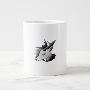 Caneca De Café Grande Oh Deer Estilo Clássico