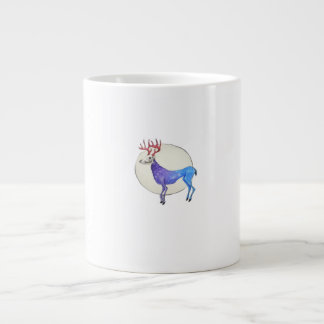 Caneca De Café Grande Oh Deer Estilo Gráfico Limpo
