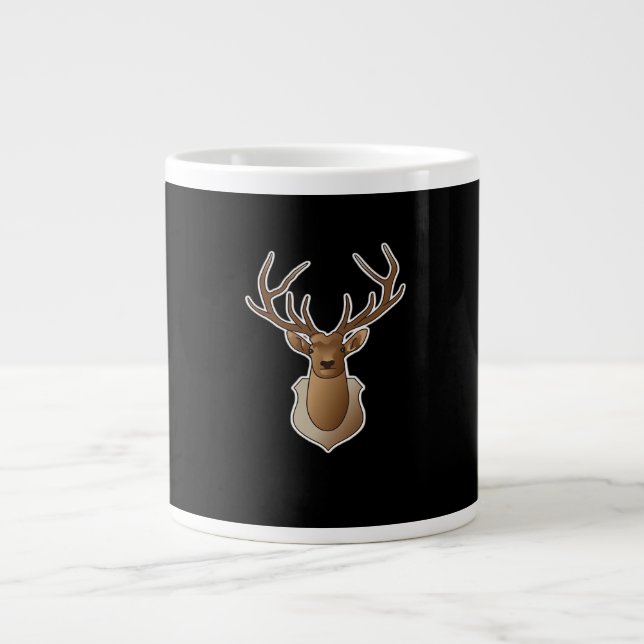 Caneca De Café Grande Oh Deer Minimal Design  (Frente)