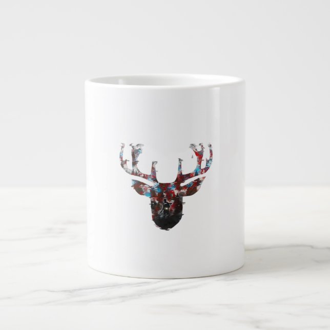 Caneca De Café Grande Oh Deer Minimal Style  (Frente)