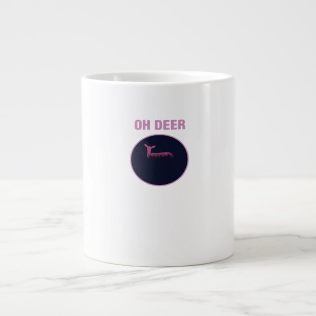 Caneca De Café Grande Oh Deer Modern Aesthetic  (Frente)