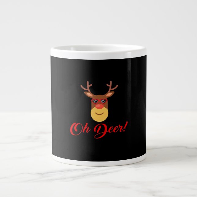Caneca De Café Grande Oh Deer Retro Classic   (Frente)