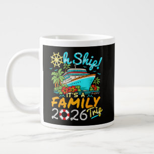 Caneca De Café Grande oh navio é uma viagem em família 2026 combinando f