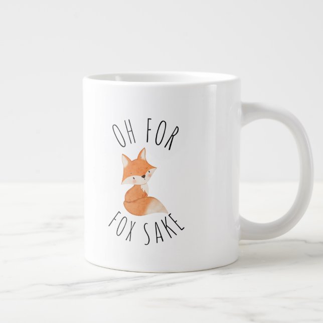 Caneca De Café Grande Oh para Fox Sake Coffee Mug (Direita)