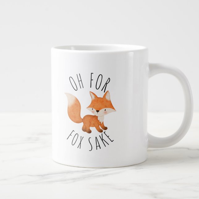 Caneca De Café Grande Oh para Fox Sake Coffee Mug (Direita)