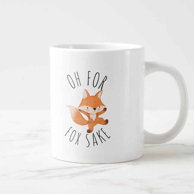 Caneca De Café Grande Oh para Fox Sake Coffee Mug (Direita)