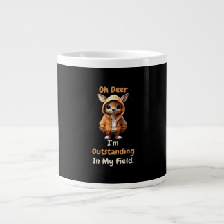Caneca De Café Grande Oh Veado Extraordinário No Meu Campo Humor Diverti