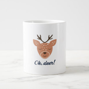 Caneca De Café Grande Oh Veado Veado Amor Salve O Veado Design Criativo