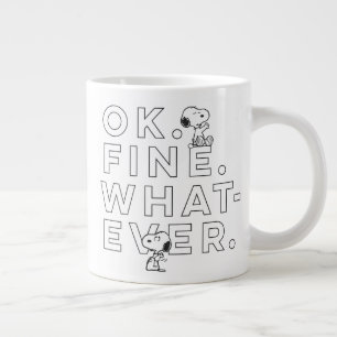 Caneca De Café Grande "Ok. Muito bem. Tanto faz.