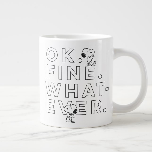 Caneca De Café Grande "Ok. Muito bem. Tanto faz. (Direita)