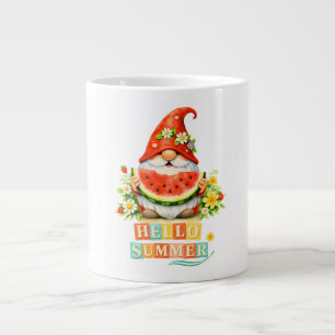 Caneca De Café Grande Olá Gnome Verão