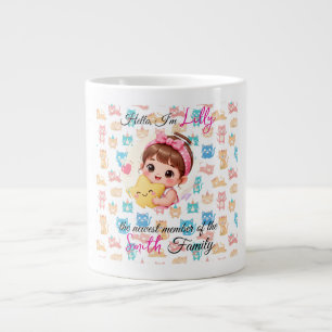 Caneca De Café Grande Olá, membro mais novo dos padrões de família gato