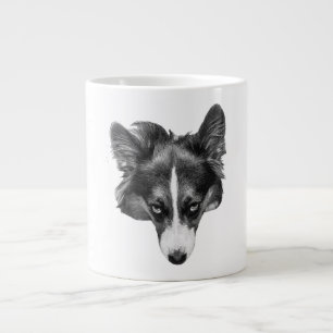 Caneca De Café Grande olhar suave corgi calmo