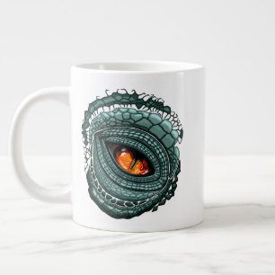 Caneca De Café Grande Olho de Predador Réptil Primitivo