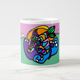 Caneca De Café Grande Onda de golfinho 