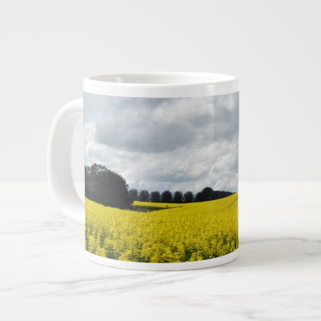 Caneca De Café Grande Ondas Douradas de Streatham (Frente Esquerda)