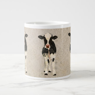 Caneca De Café Grande Onyx e Ivory Cows Mug
