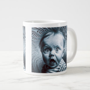 Caneca De Café Grande Op Art Baby Jumbo Mug